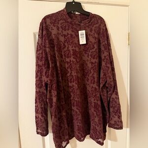 Sheer Floral Long Sleeve Top